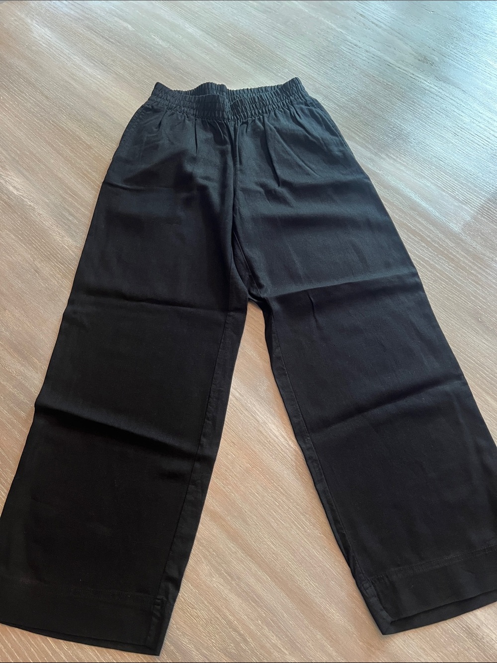 Old Navy Women’s Linen Black Wide-Leg Pull-On Pants